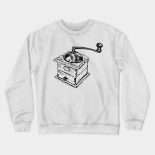 Coffee Grinder Print Crewneck Sweatshirt